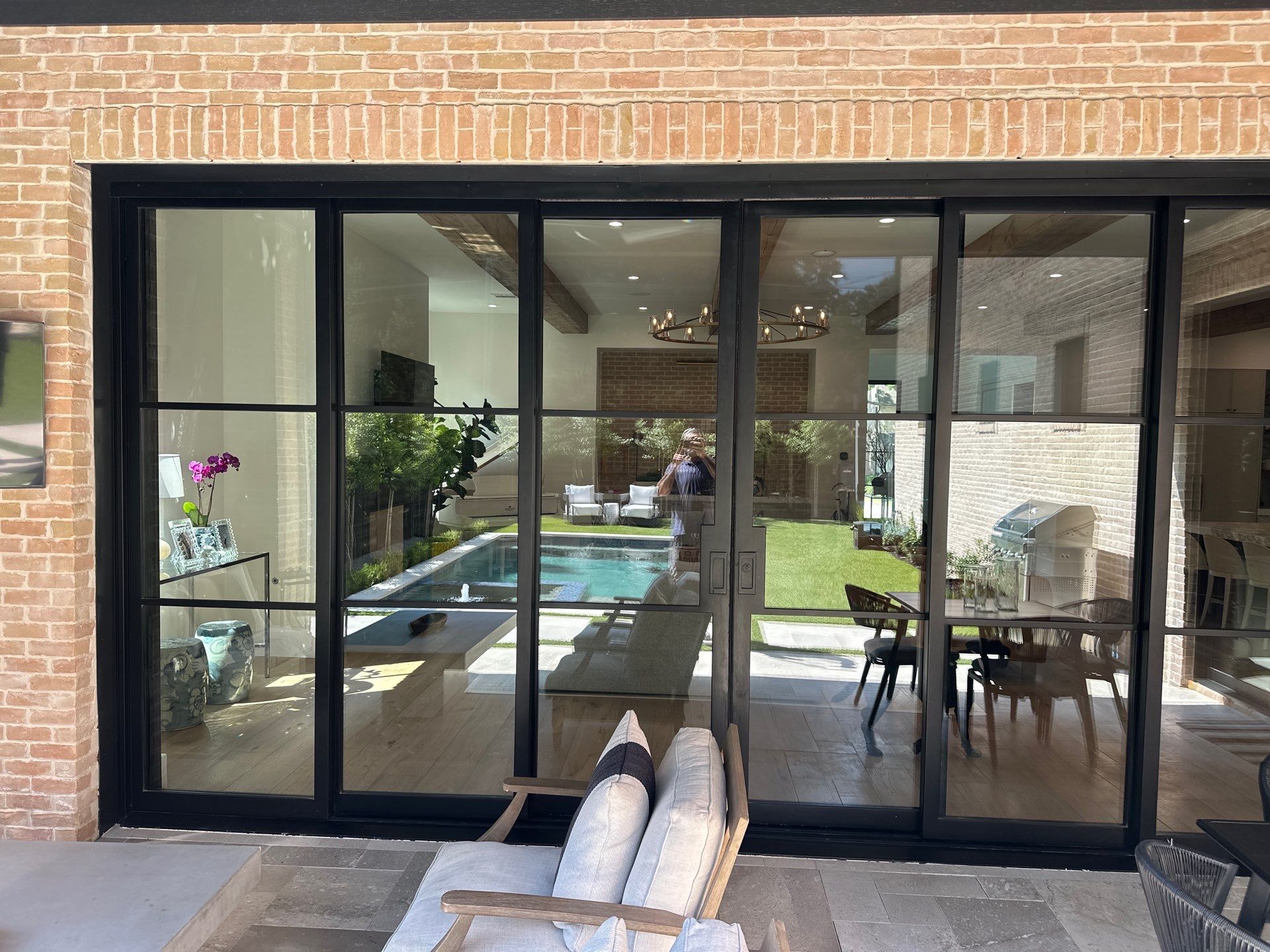 Custom 6-Panel Bi-Parting Sliding Pocket Door Installation in Dallas by Solara Custom Living