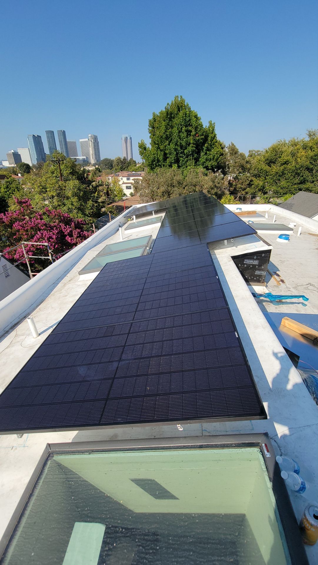 Residential Solar Panel Installation and Custom Roof Deck in Los Angeles by AWS Solar