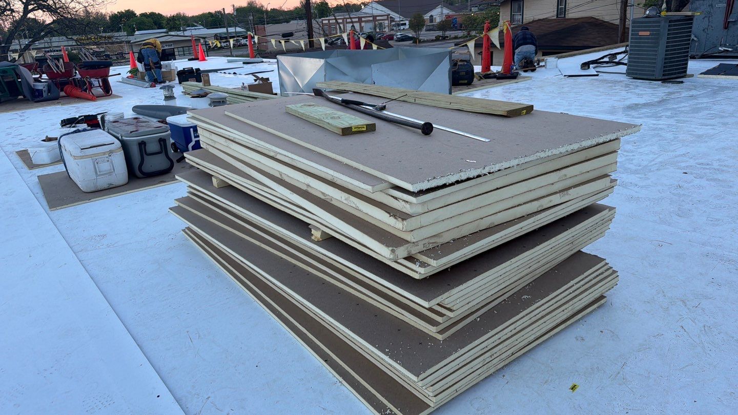 Commercial TPO Roof Replacement in Ardmore for McLish Church by BANA Roofing and Solar Supply