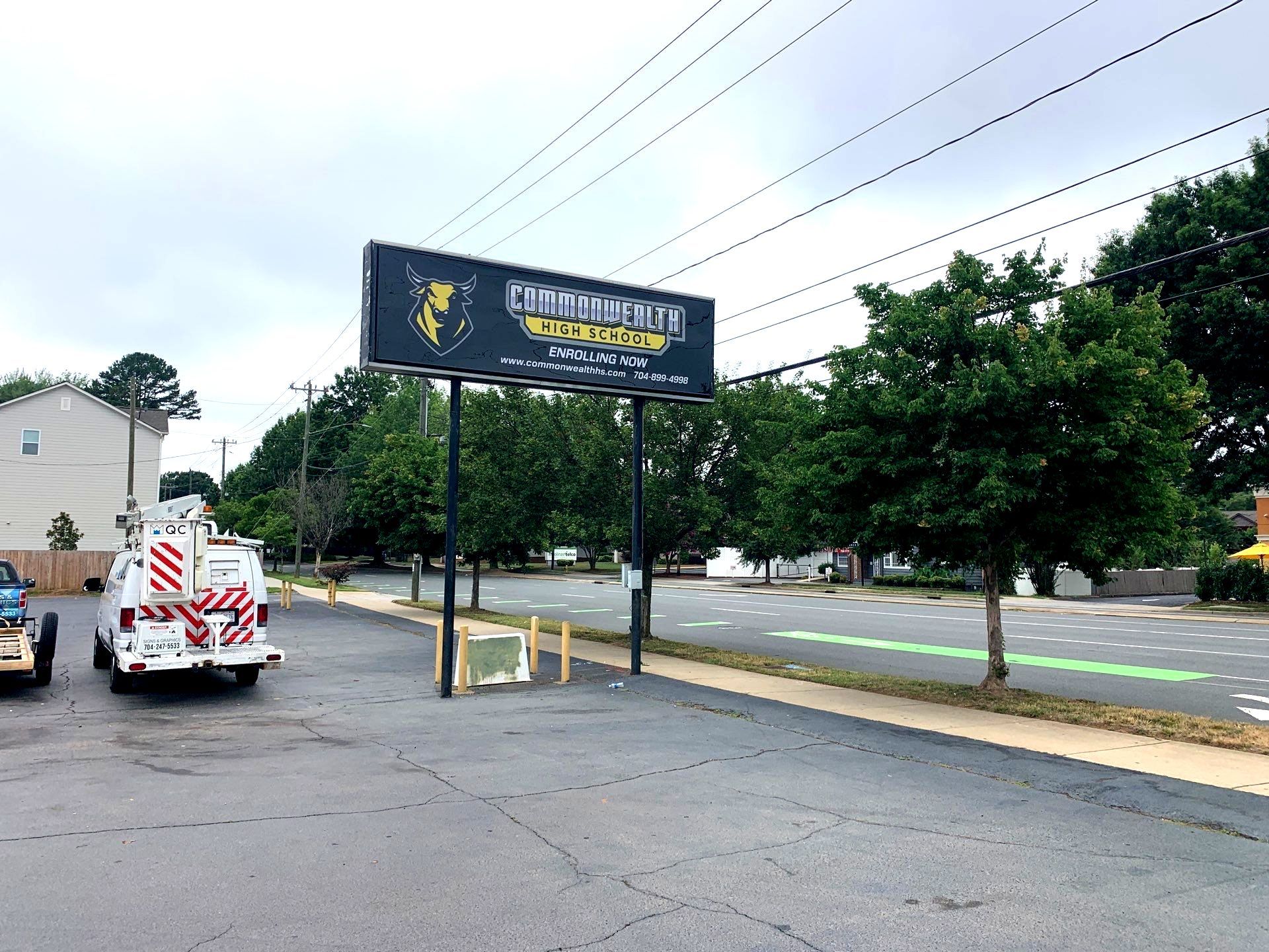 Commonwealth High School - Exterior Sign Installation by QC Signs and Graphics