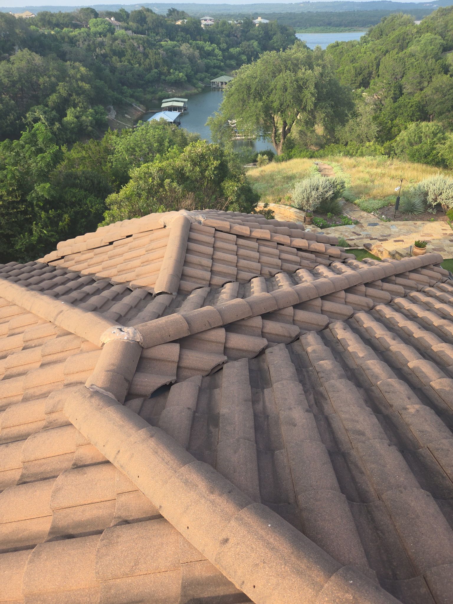 Lots of tile repairs out in Spicewood by REPS OF TEXAS