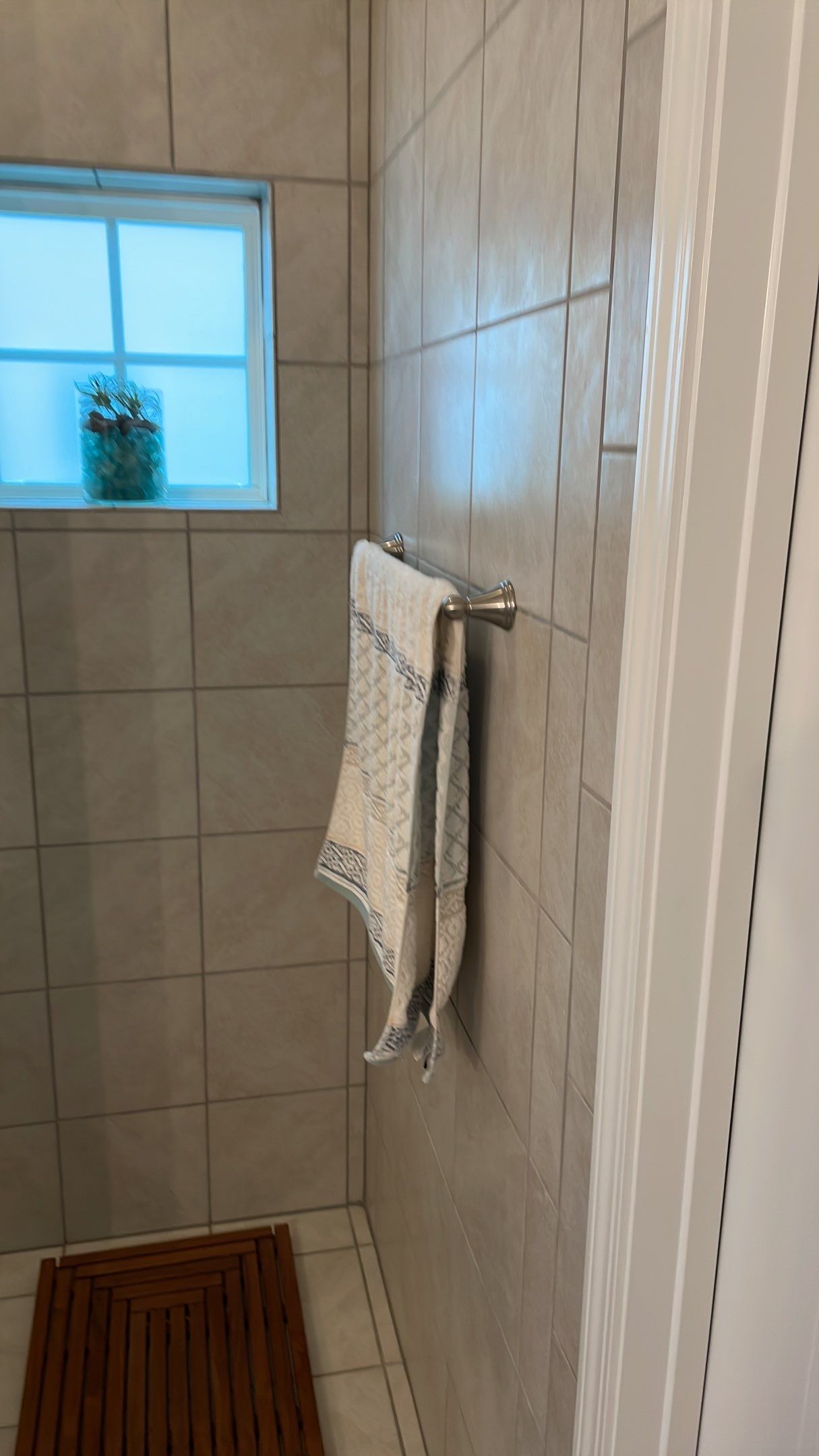 Bathroom Remodel using Decorative Tile by Footprints Floors of Coastal Carolina