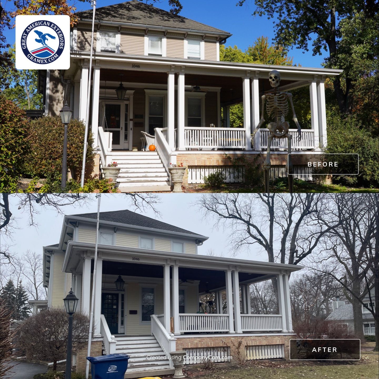 Full Exterior Siding and Trim Renovation in Wilmette by Great American Exteriors