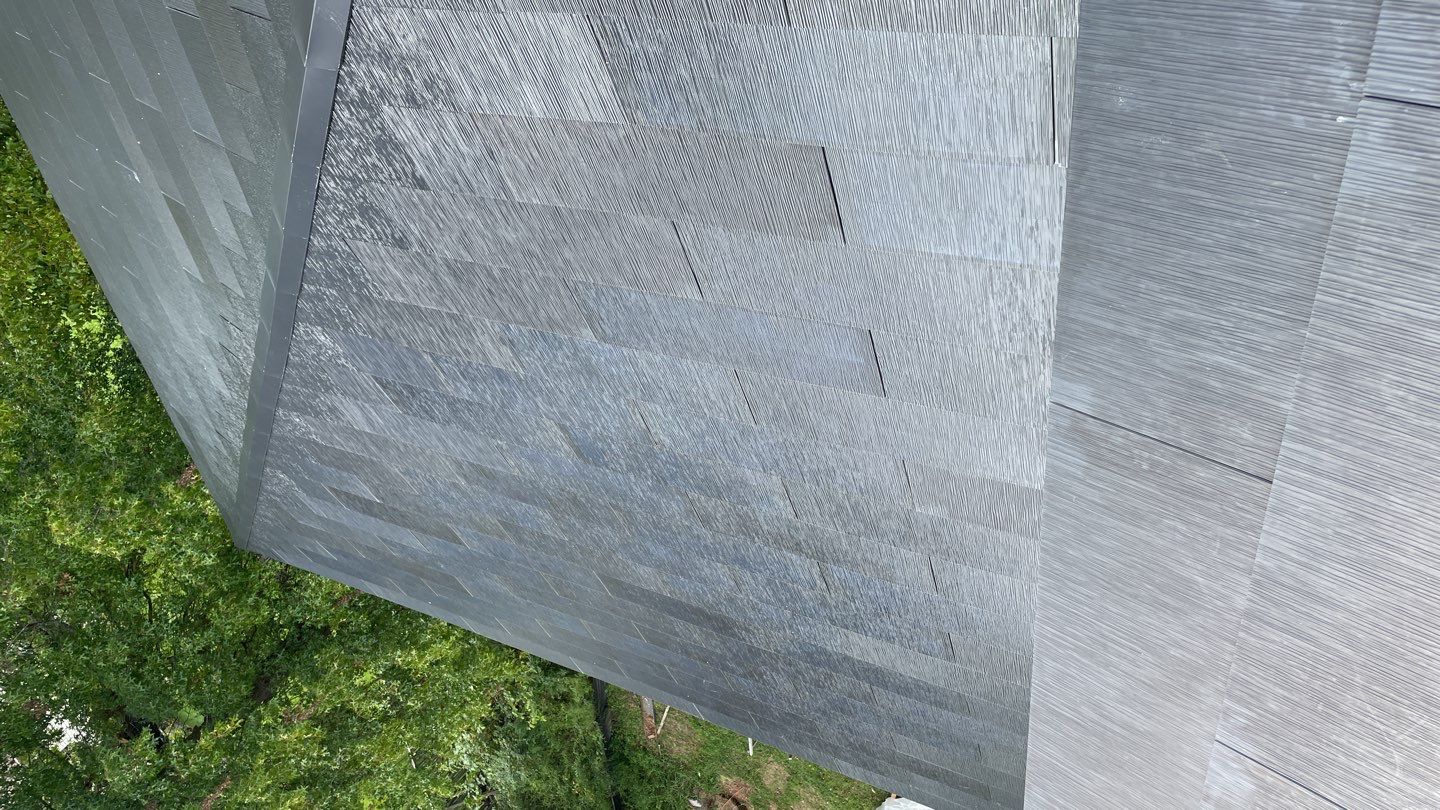 Tesla Solar Roof  using Tesla Solar Roof V3 tiles by American Home Contractors