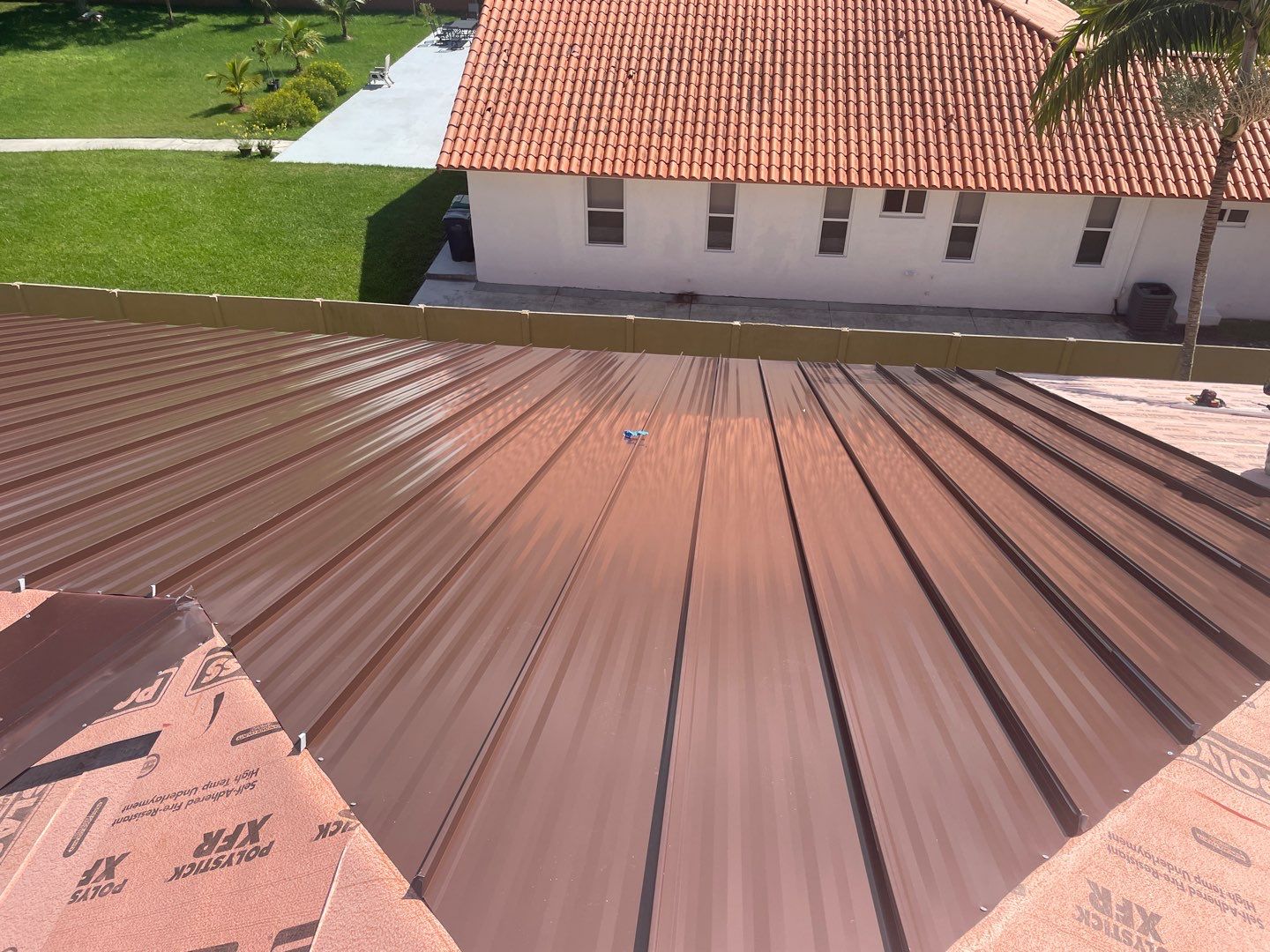 Metal Roof - Galvalume - Mansard Brown by Istueta Roofing