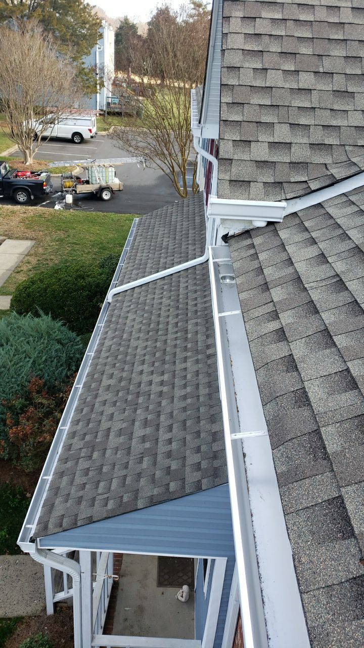 Gutter Cleaning using water by Power Wash Masters LLC