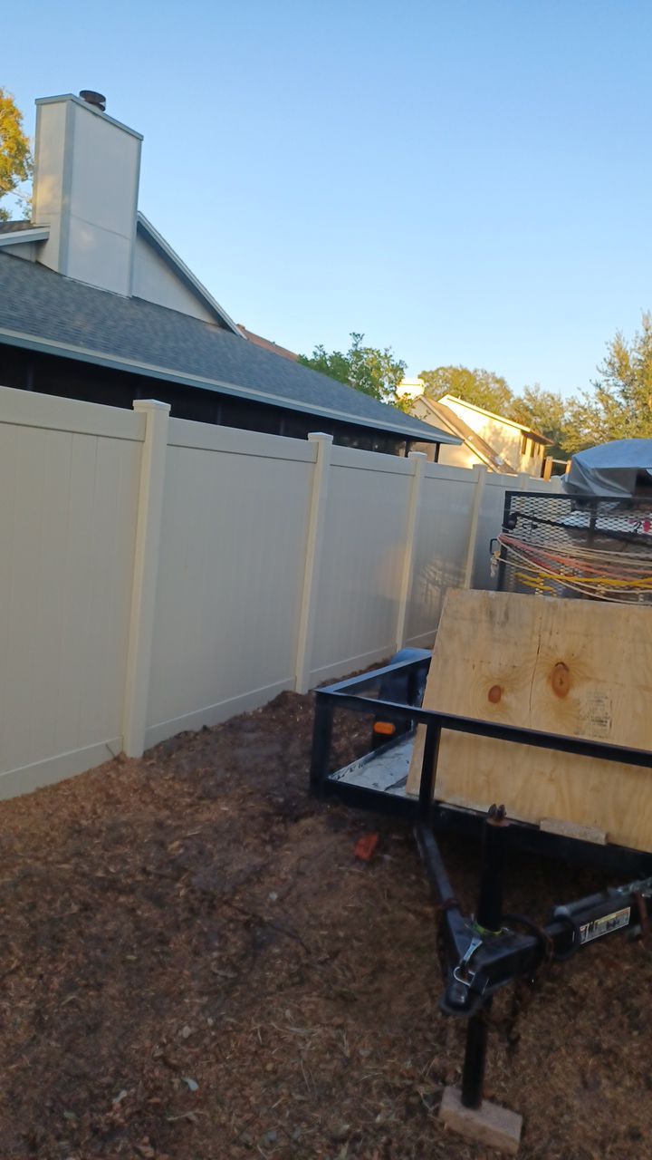 Sarasota, FL 6ft. Tan Vinyl Privacy Fence  by Asap fence and gates, LLC