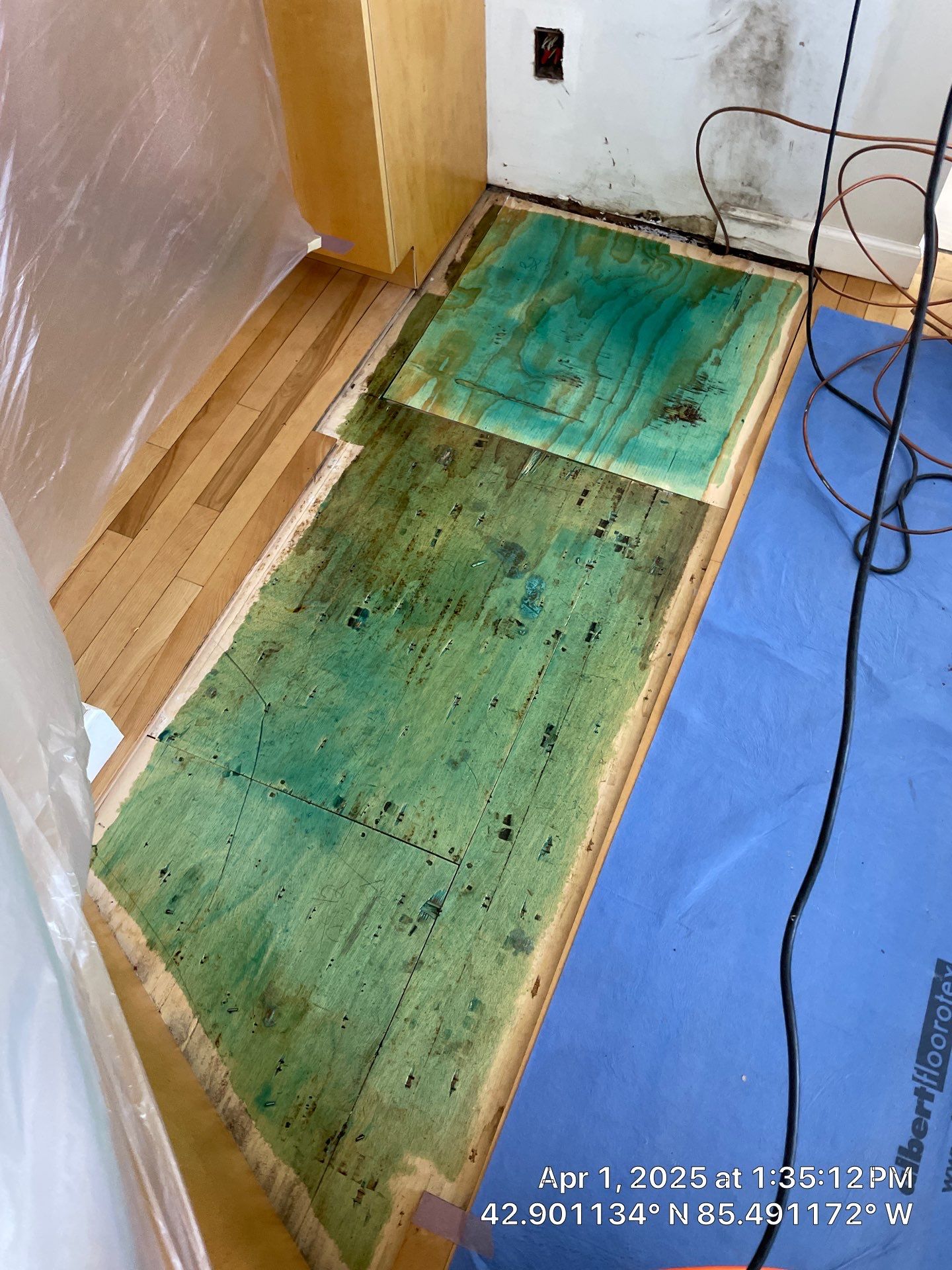 Water Damage Restoration On Solid Birch by RTBaldwin Hardwood Floors