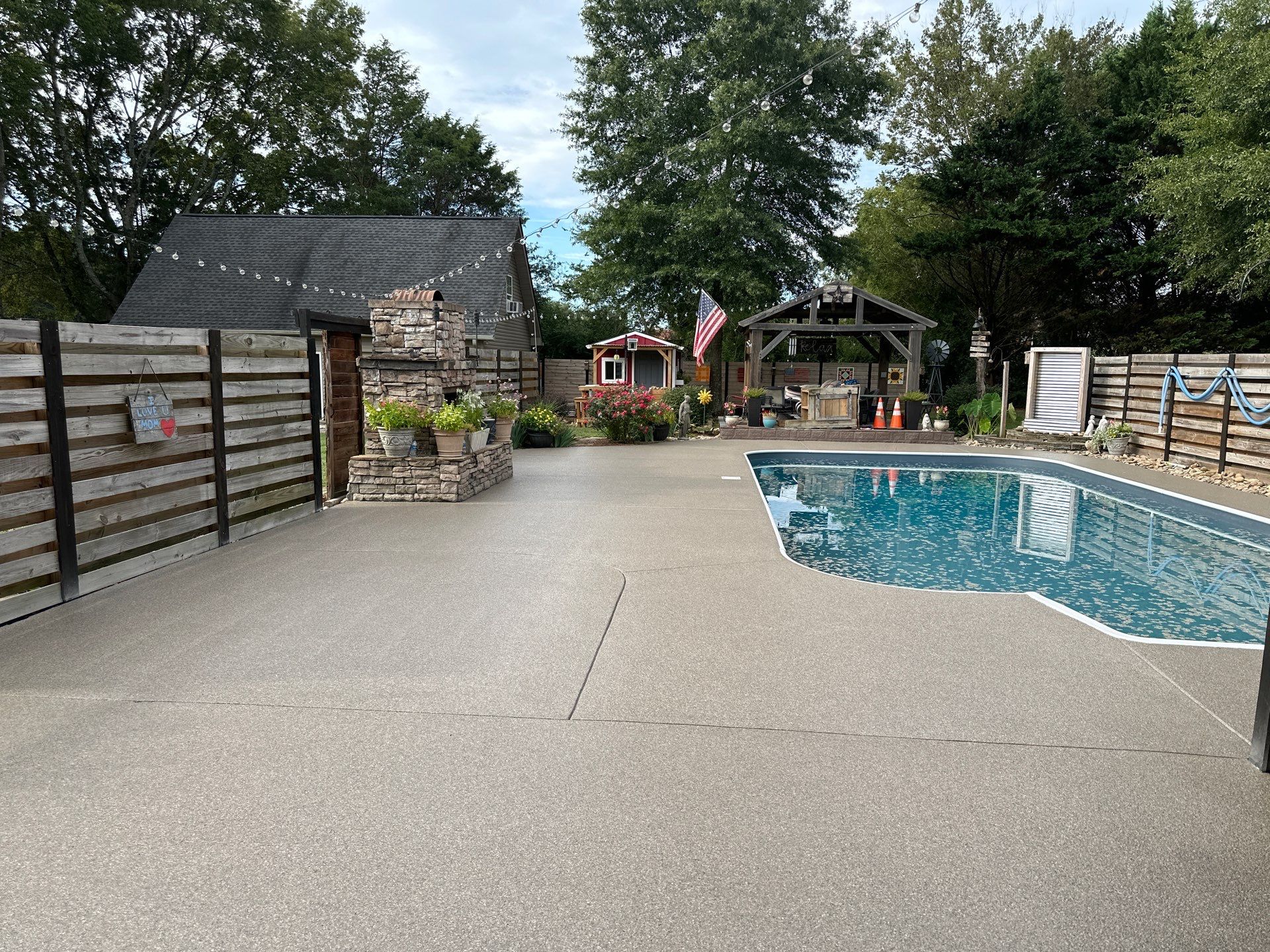 Pool Deck  using Obsidian by Elite Floor Solutions