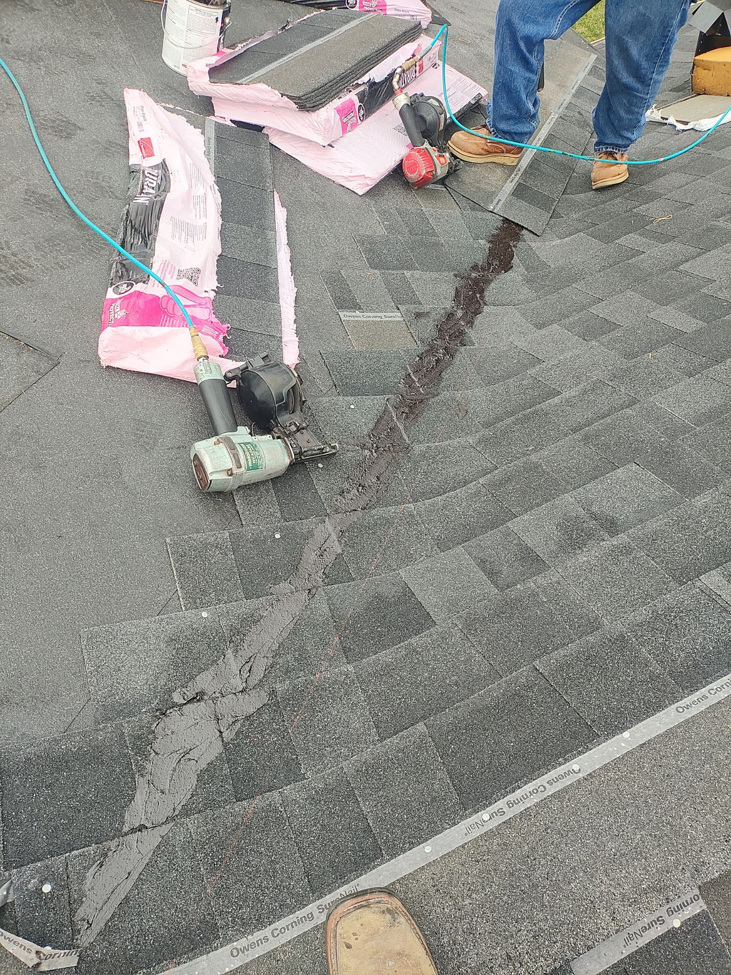 Nothing looks nicer than a little black roof by Bayfront Roofing and Construction