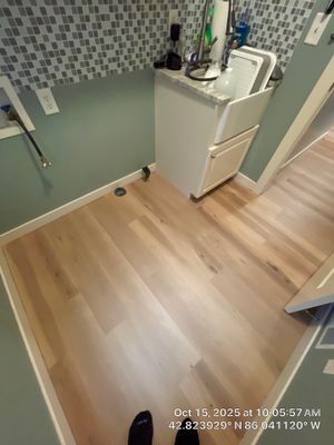 LVP Install to high traffic entry, custom threshold!