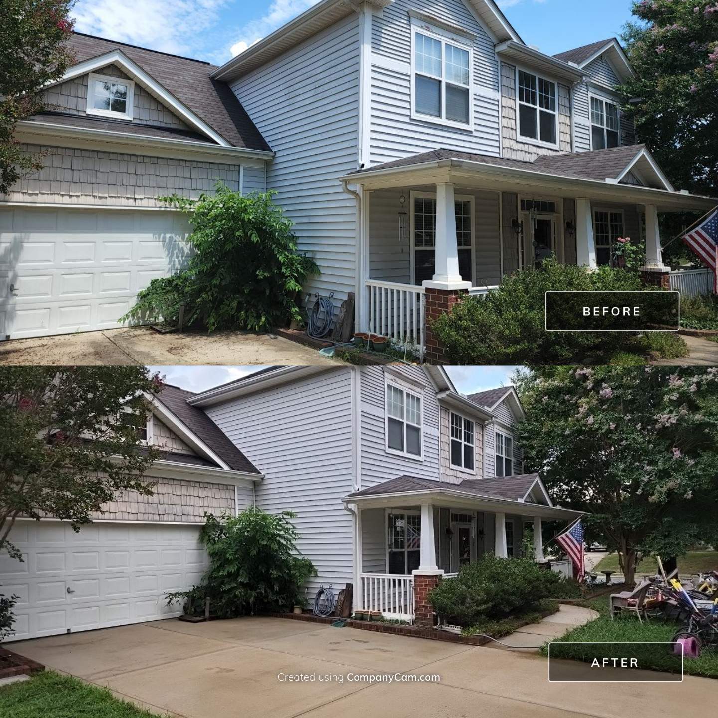 House Wash using cleaner by G&H Home Tech Pros LLC
