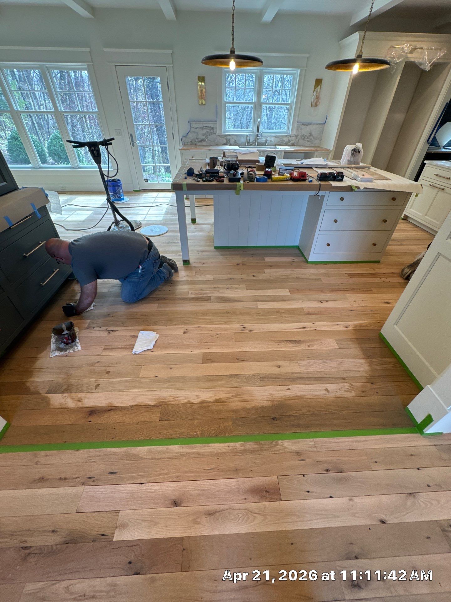 Sand and Finish, Herringbone Feature! by RTBaldwin Hardwood Floors