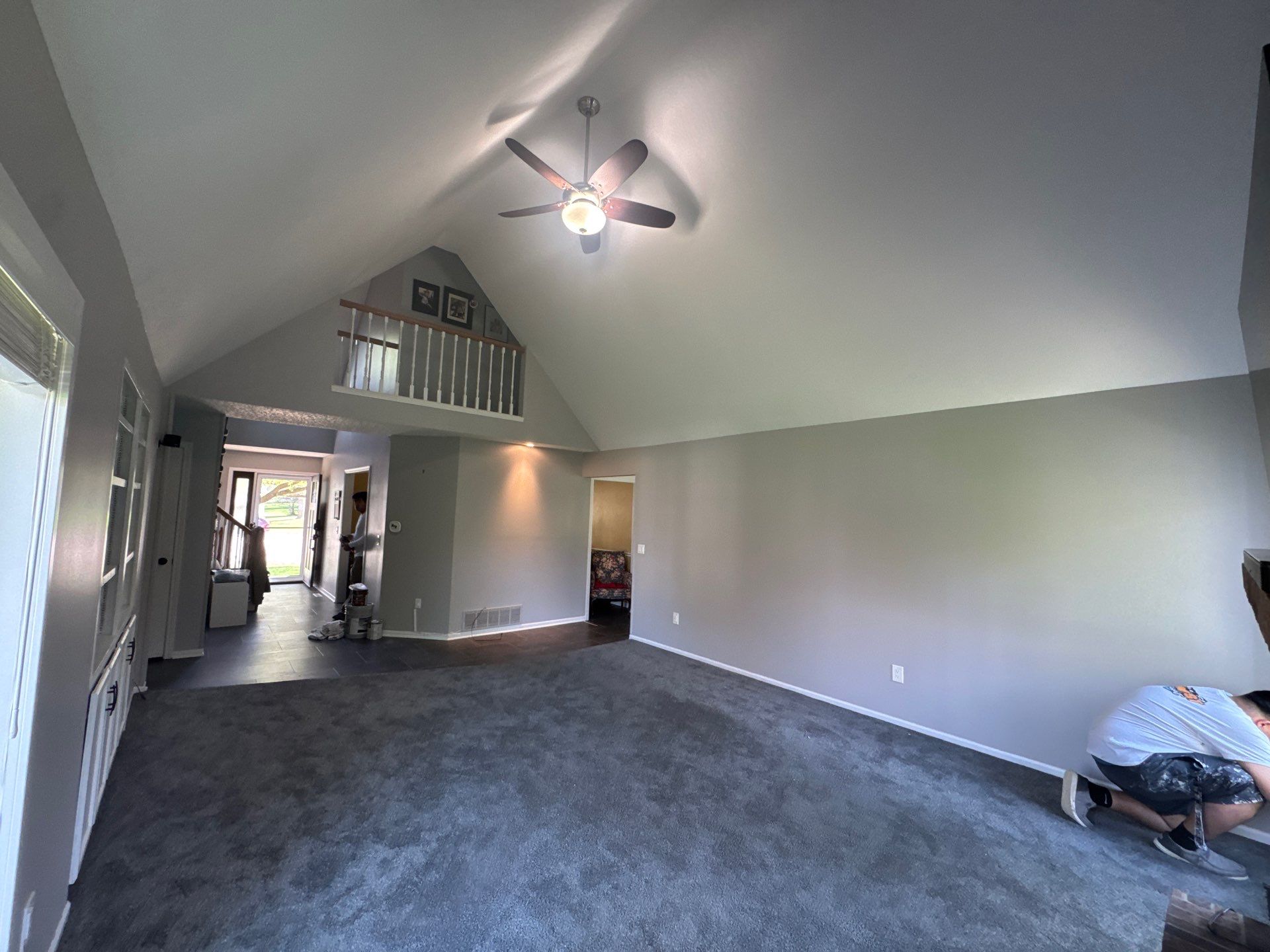 Residential Interior Repaint Walls After Drywall Work Done by Midwest Paint LLC
