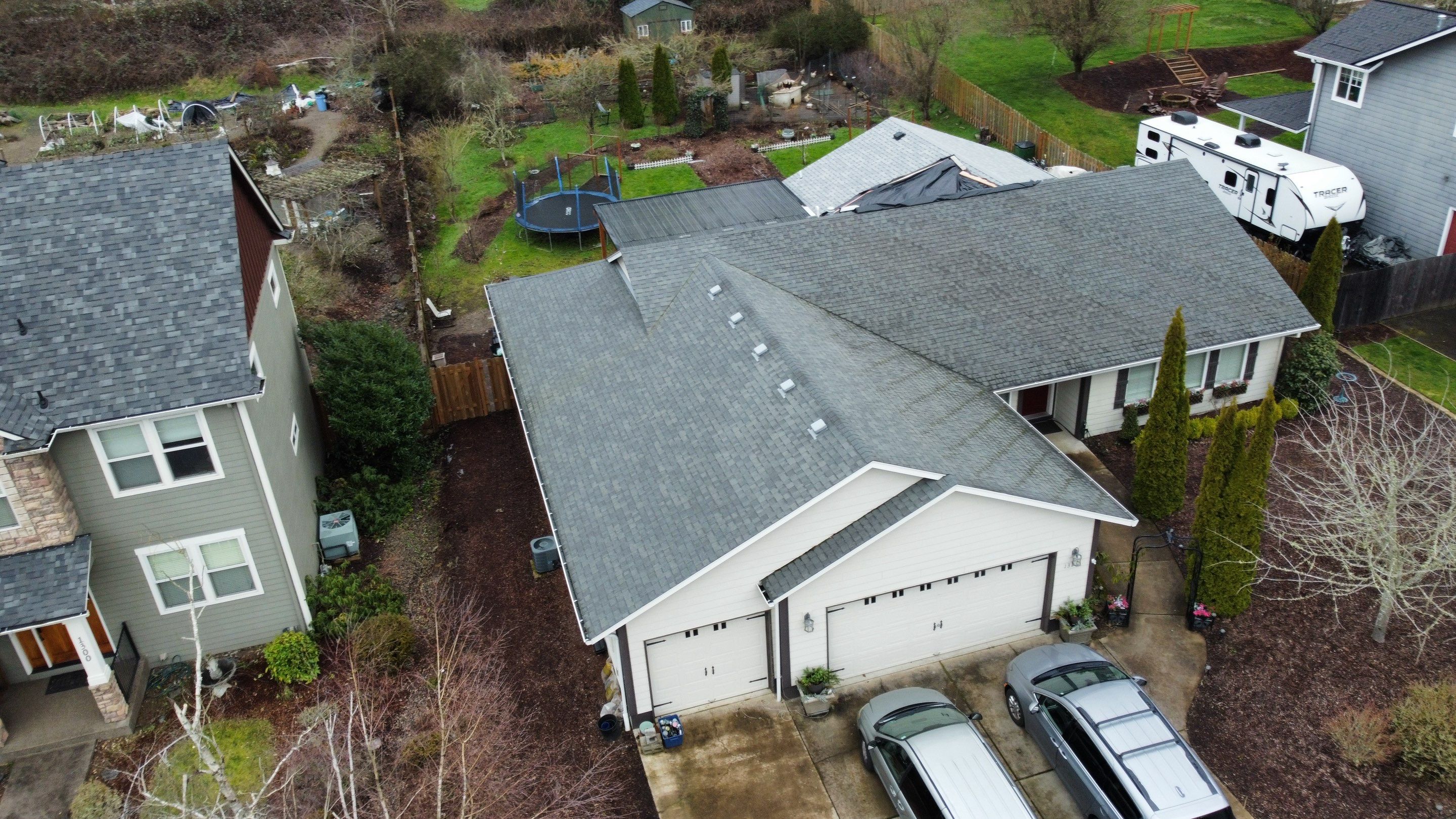 Residential Roofing Installation using IKO Cambridge (Color: Dual Grey) by Orezona Building & Roofing Company, Inc.