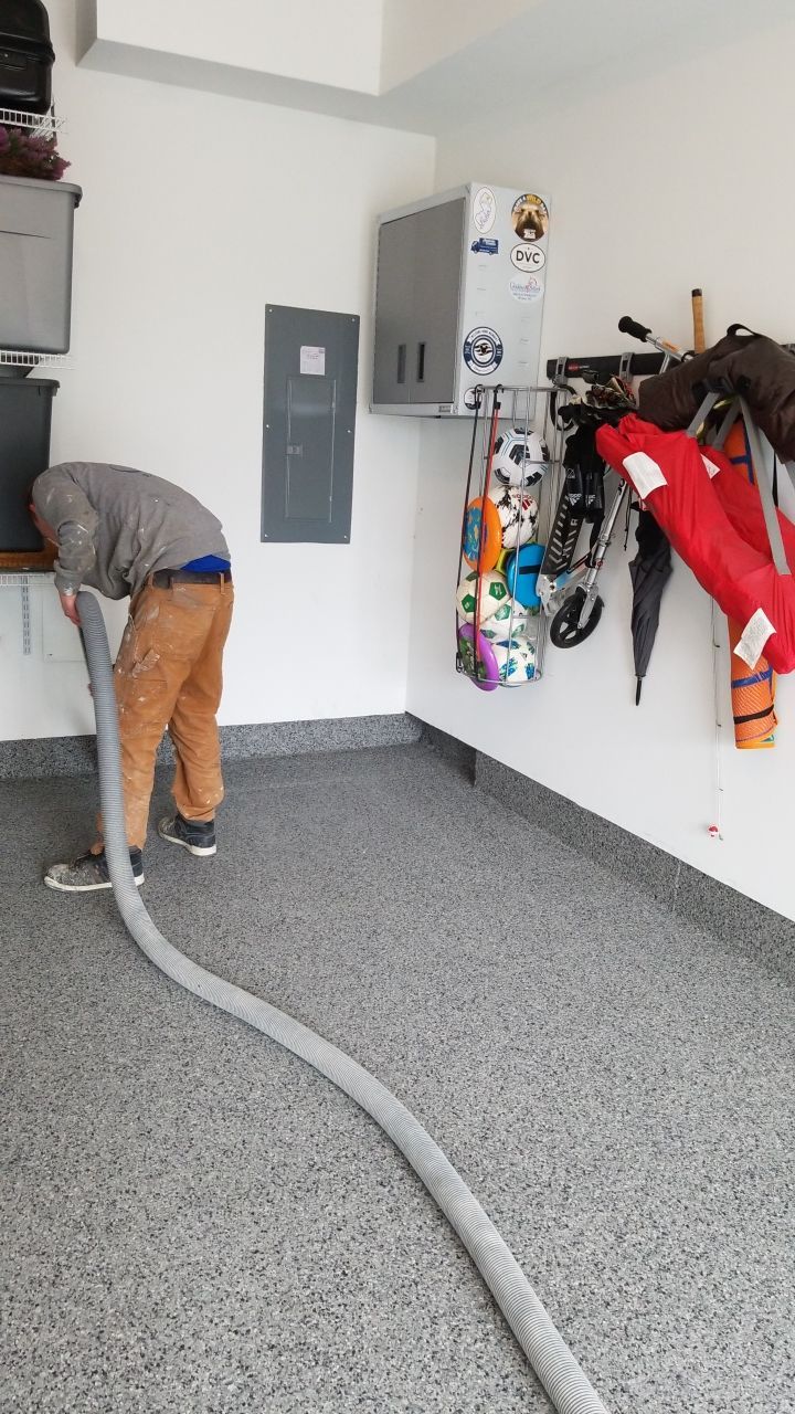 Garage Floor Coating using Penntek in Nightfall by Spectrum Painting, LLC