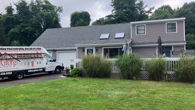 Siding Upgrade with Cert Monogram D/4 x 12'6" clapboard, Weathered Wood