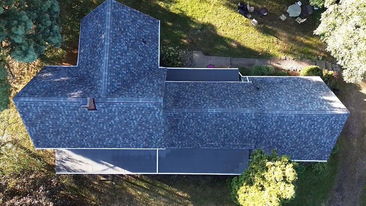 Atlas Pinnacle, Color, Coastal Granite, Drip Edge, Color, Black by Eagle Eye Roofing