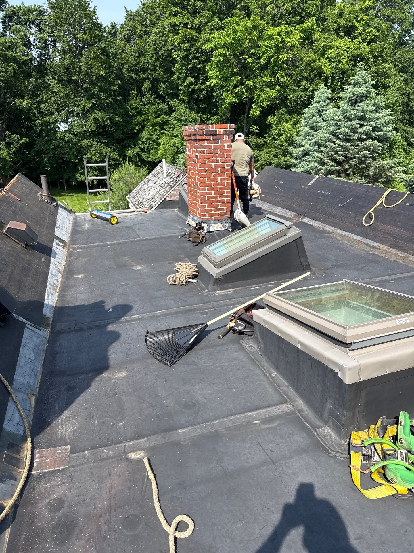 Full Roof Replacement & EPDM Restoration – North Andover, MA by Mighty Dog Roofing of Greater Middlesex County