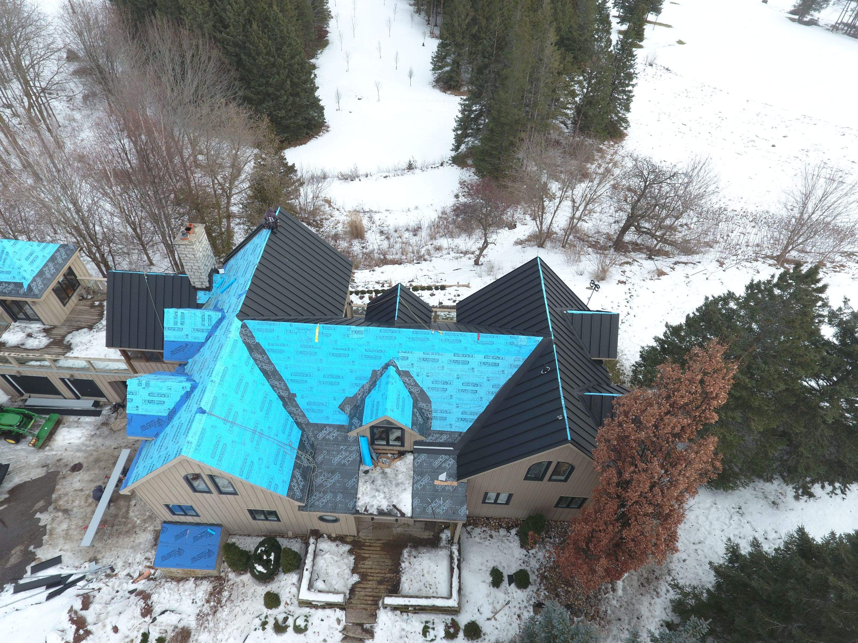 Residential Roofing Installation using 24 Ga Standing Seam Metal by Jay Carter Roofing & Sheet Metal