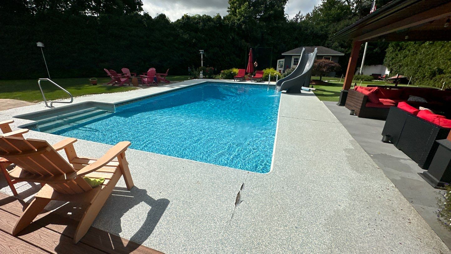 Pool Deck in Worcester, MA by Symphony Concrete Coatings