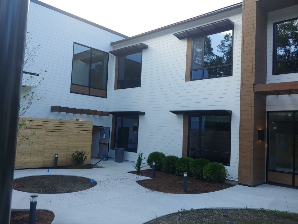 Norwell, MA Gutter Installation using Half Round Aluminum Gutter at The Cordwainer by Gutter Pro Enterprises