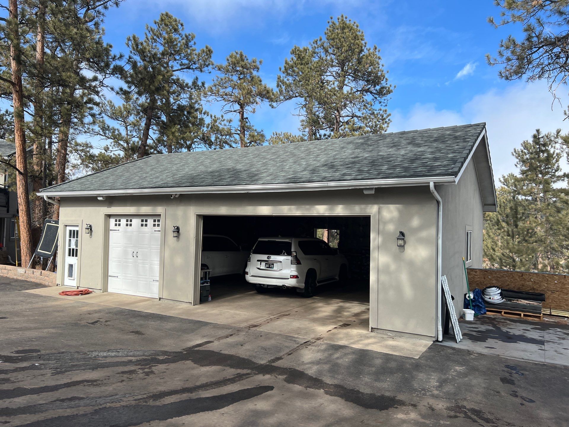 Residential Roofing Installation using Stone Coated Steel by Blue Peaks Roofing LLC 