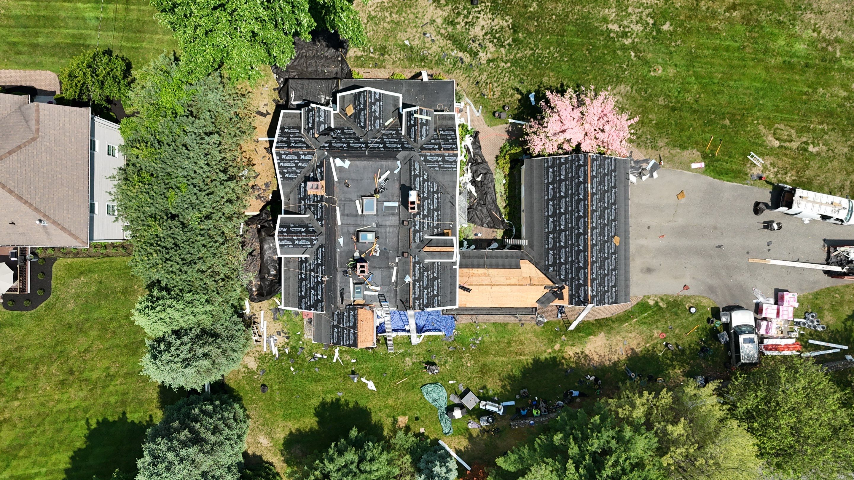 Full Roof Replacement & EPDM Restoration – North Andover, MA by Mighty Dog Roofing of Greater Middlesex County