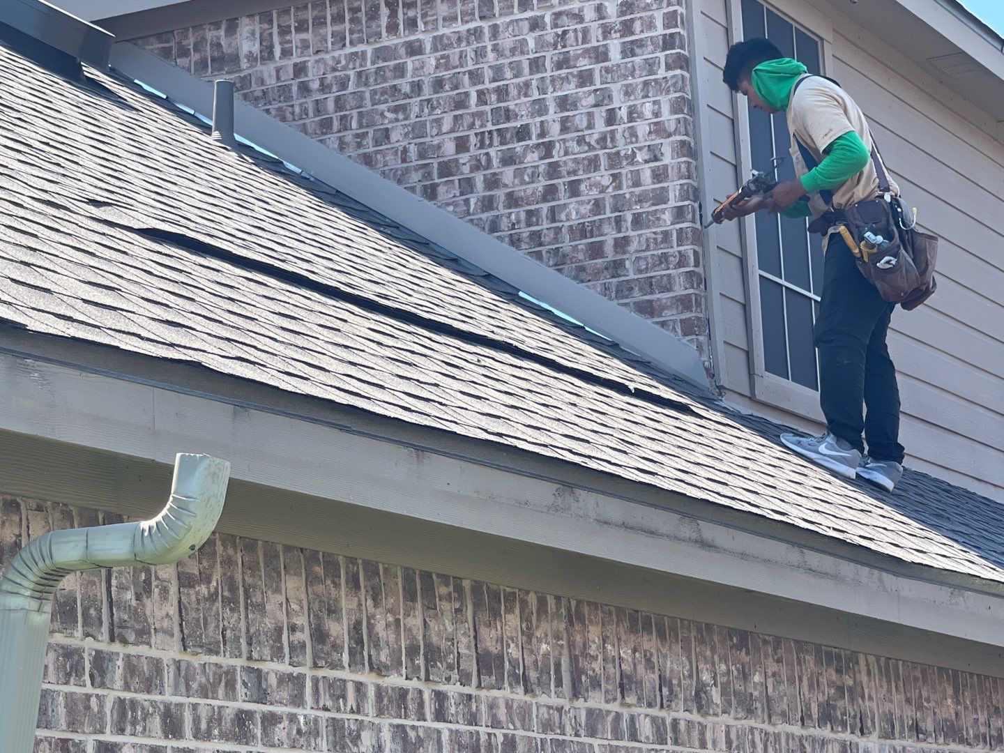 Major Hail Storm Full Roof and Gutter Replacement by First United Roofing & Construction