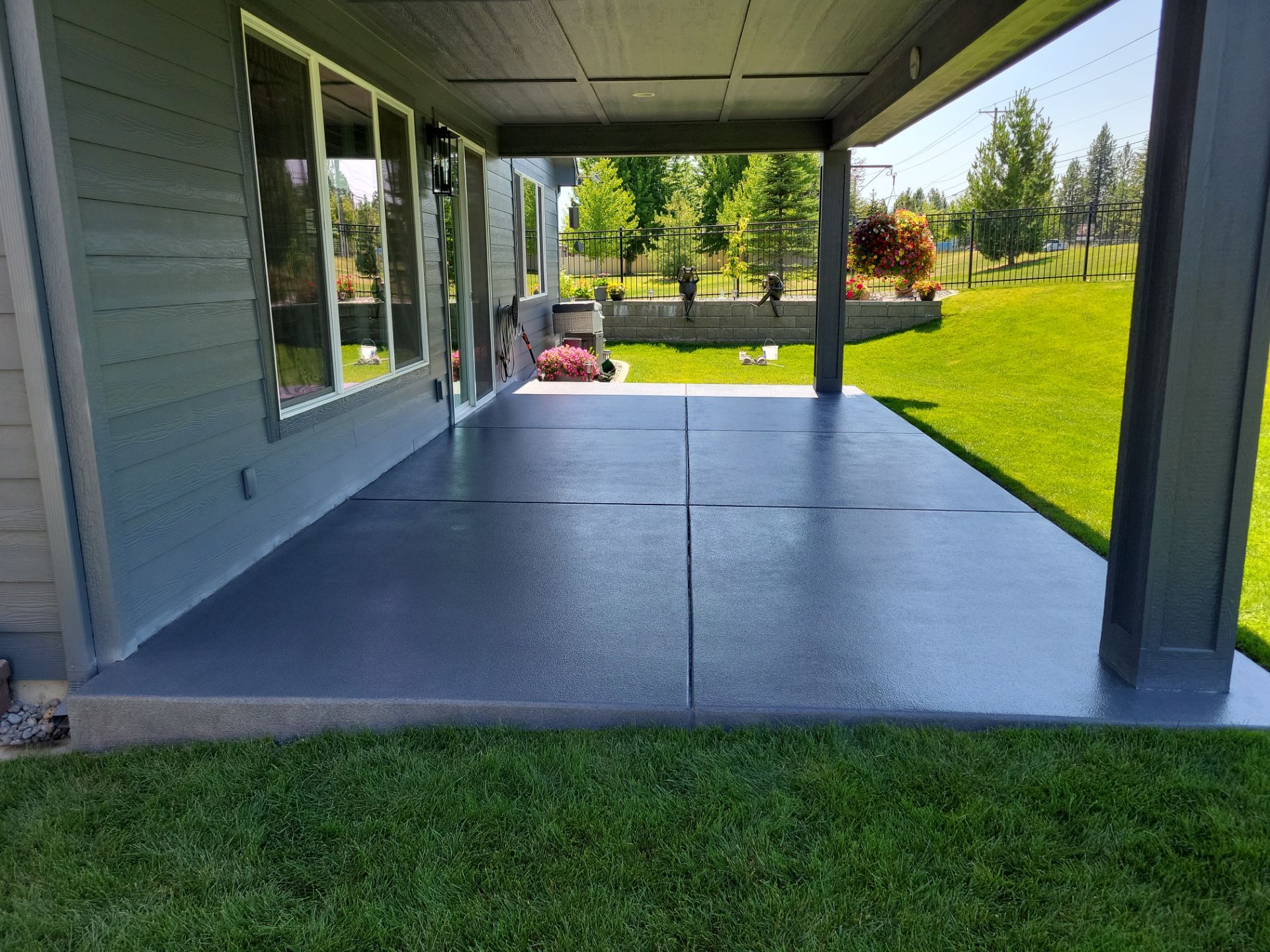 Patio Transformation using Battleship Hybrid by Croc Coatings, LLC