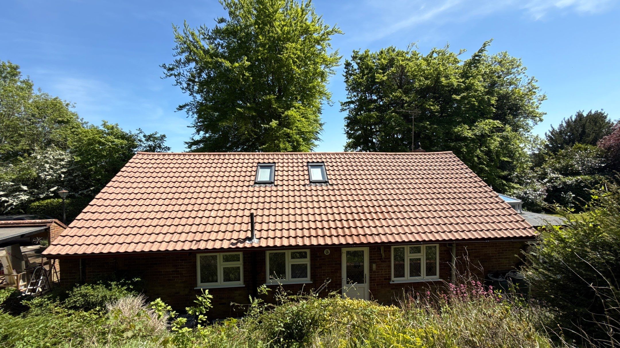 Roof Clean - Biocide Treatment using Honda 15lpm Low Pressure Washing Machine by Ges Exterior Cleaning ltd