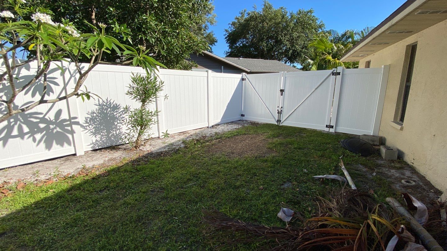 Bradenton, FL 6ft. Tall White Vinyl Privacy Fence by Asap fence and gates, LLC