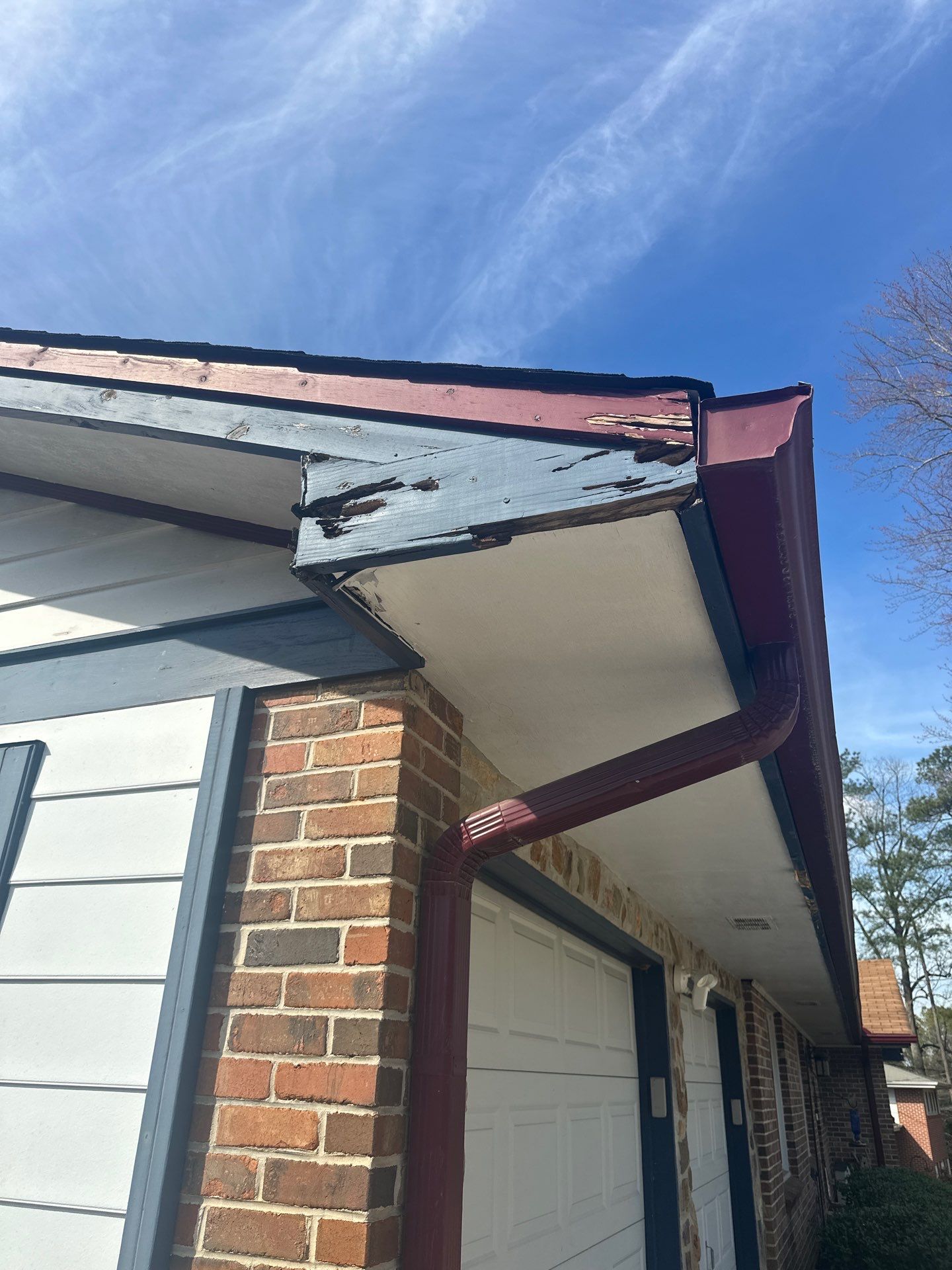 Portico Build with PVC Square Column Crafters Columns, Rotten Wood Replacement, and Exterior Painting by Nelson Exteriors