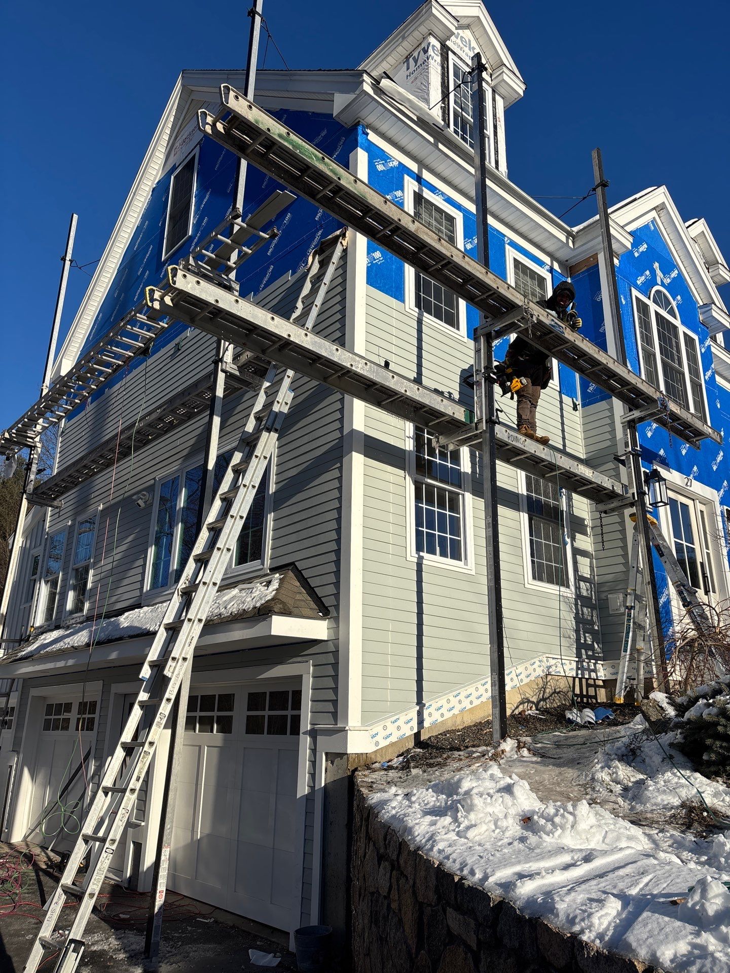 Complete Home Renovation with James Hardie® Clapboard & Shake Siding and Custom PVC Trim by Sensible Home Solutions