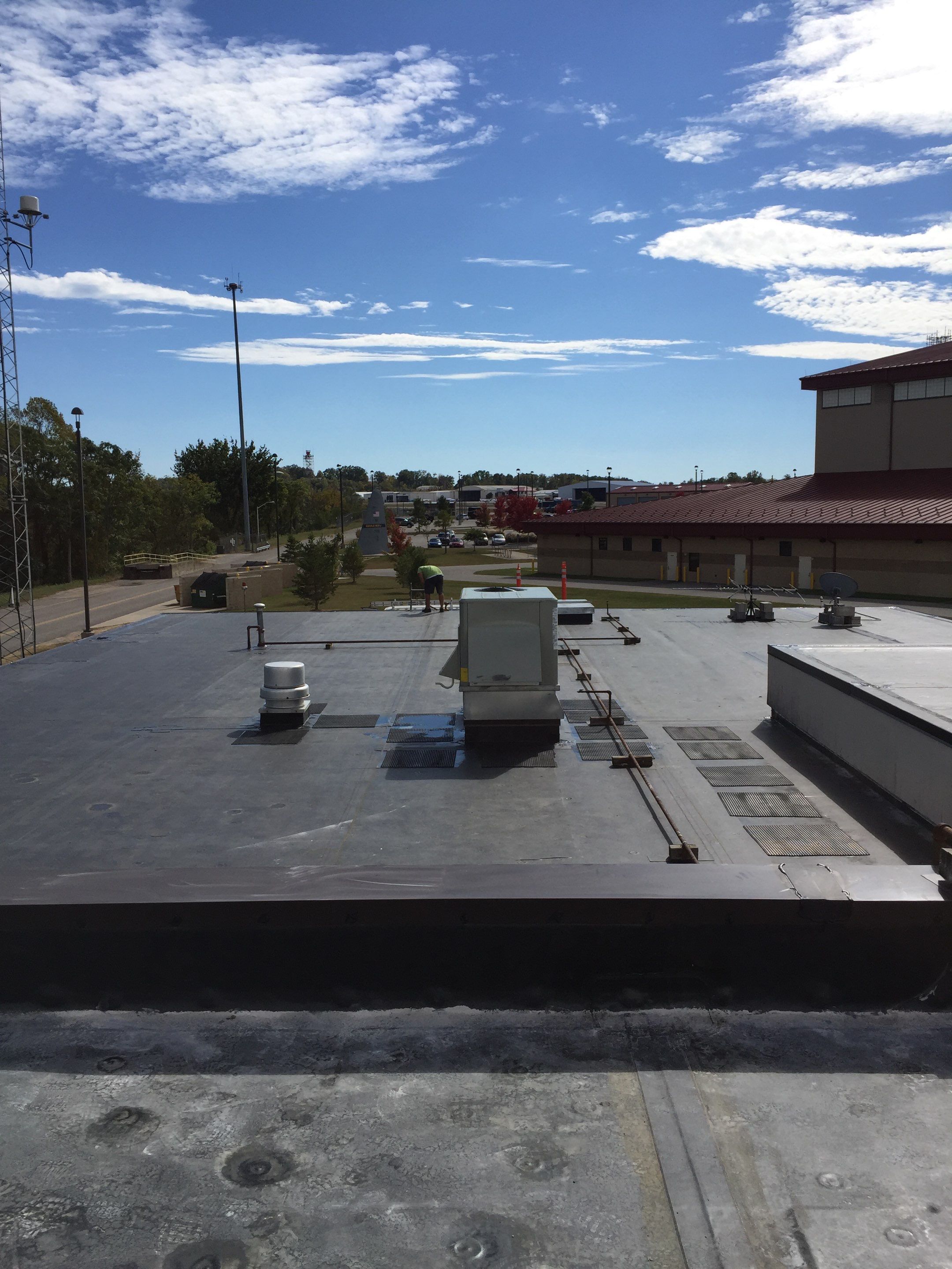 Commercial Rubber Roofing  using Carlisle Rubber Roofing System by Secure Construction Company Inc