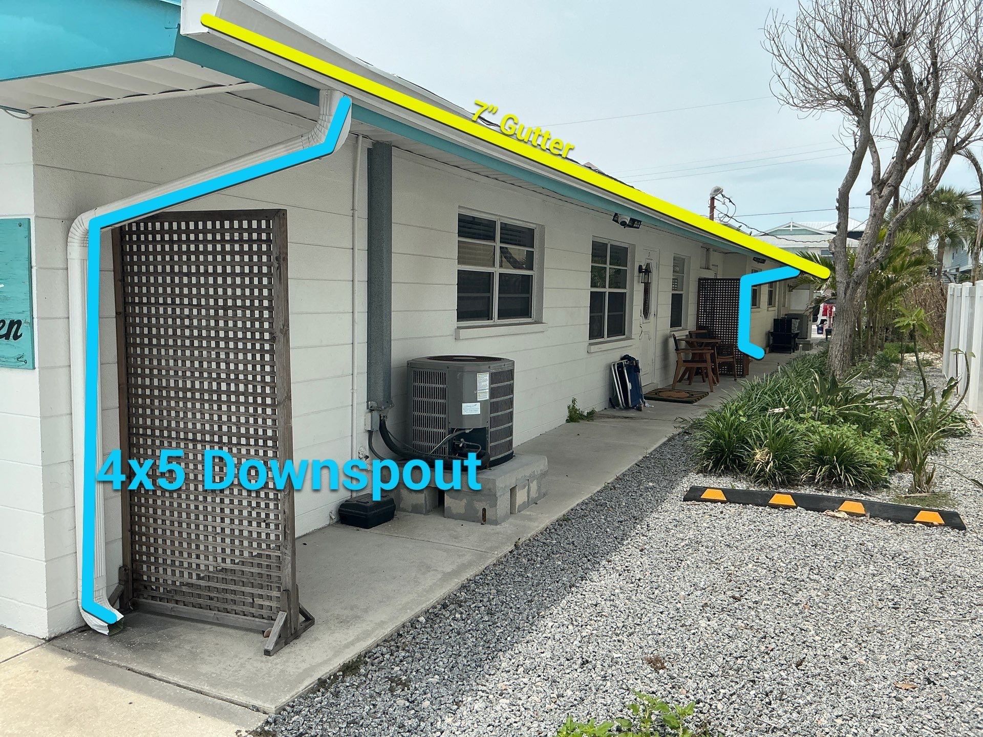 Splash Guard Gutter System and 7-inch Installation in Anna Maria FL by Gutter Professors