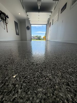 Gravel Flake Garage Floor Coating in Yankton