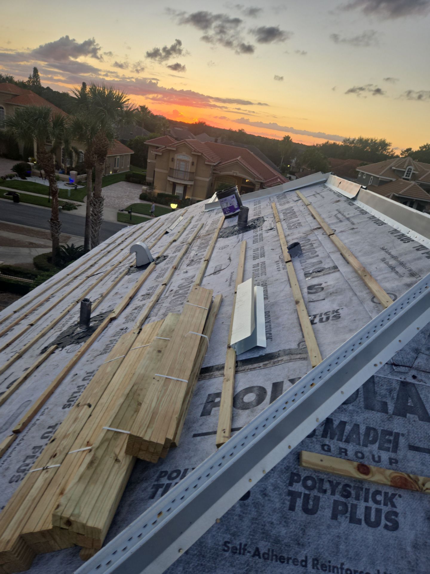 Full Concrete Tile Roof Replacement with Polyglass Underlayment in Orlando by Fortified Roofing Solutions Corp.