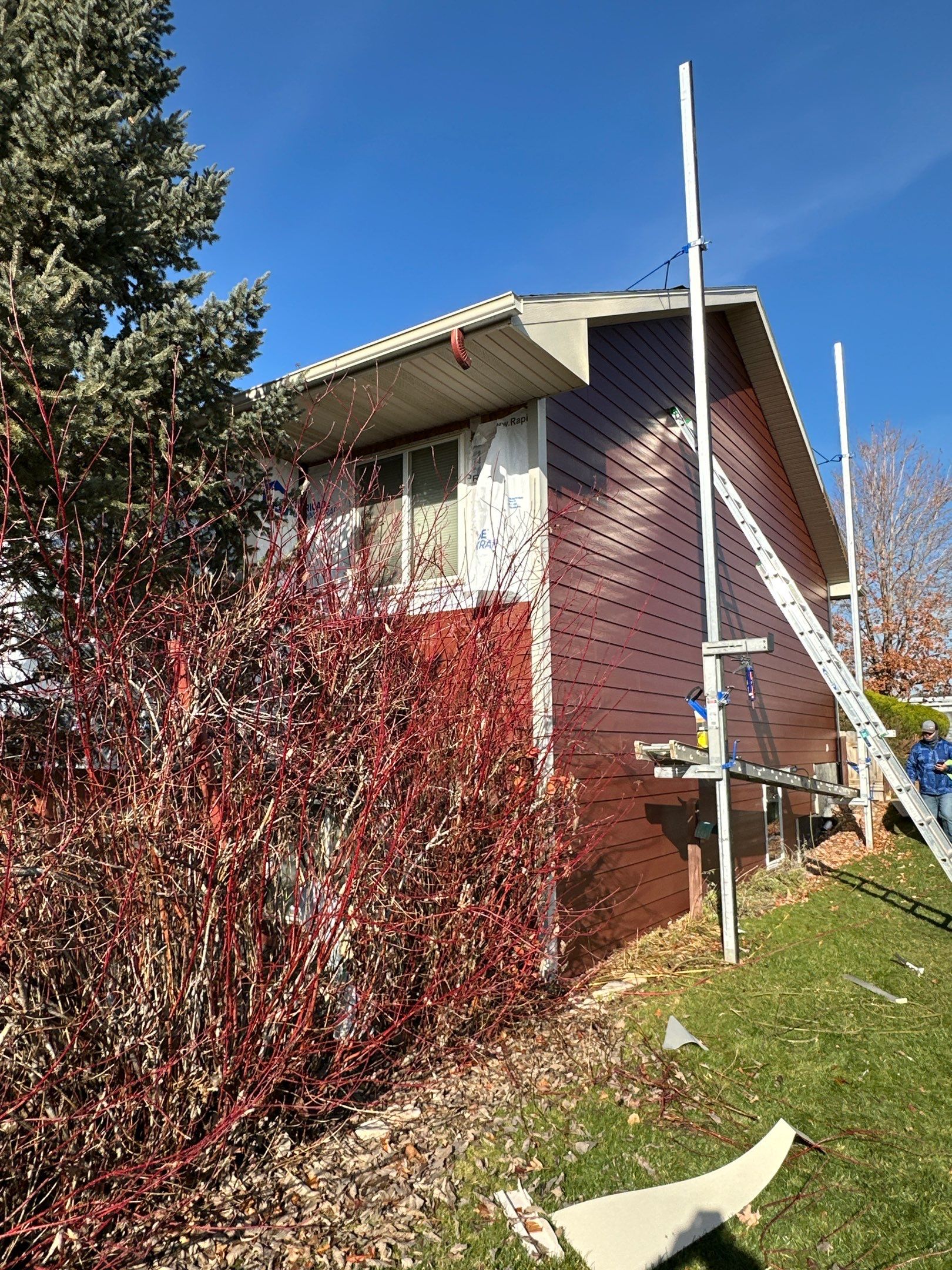 James Hardie Country Lane Red Siding Install by Weather-Tite Exteriors LLC