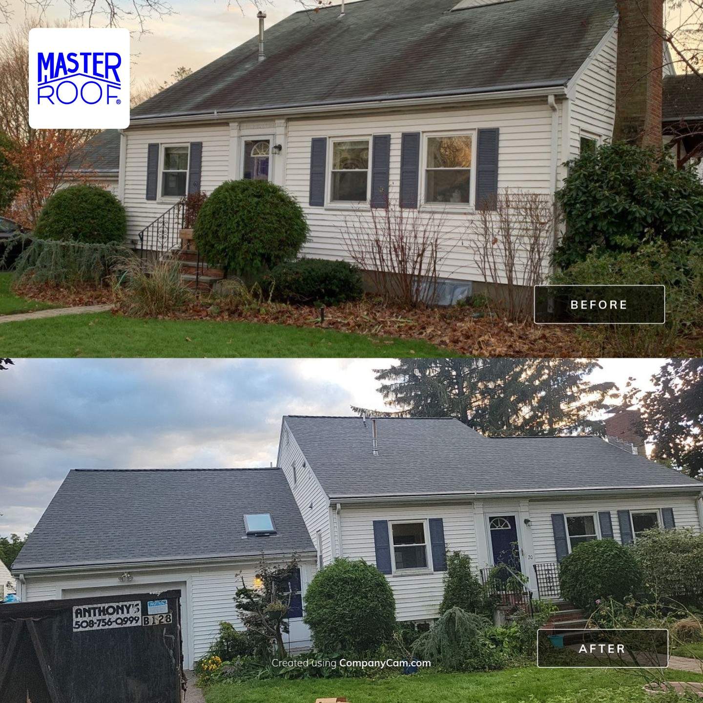 New Skylights and Roof in Belmont, MA by Master Roof Inc