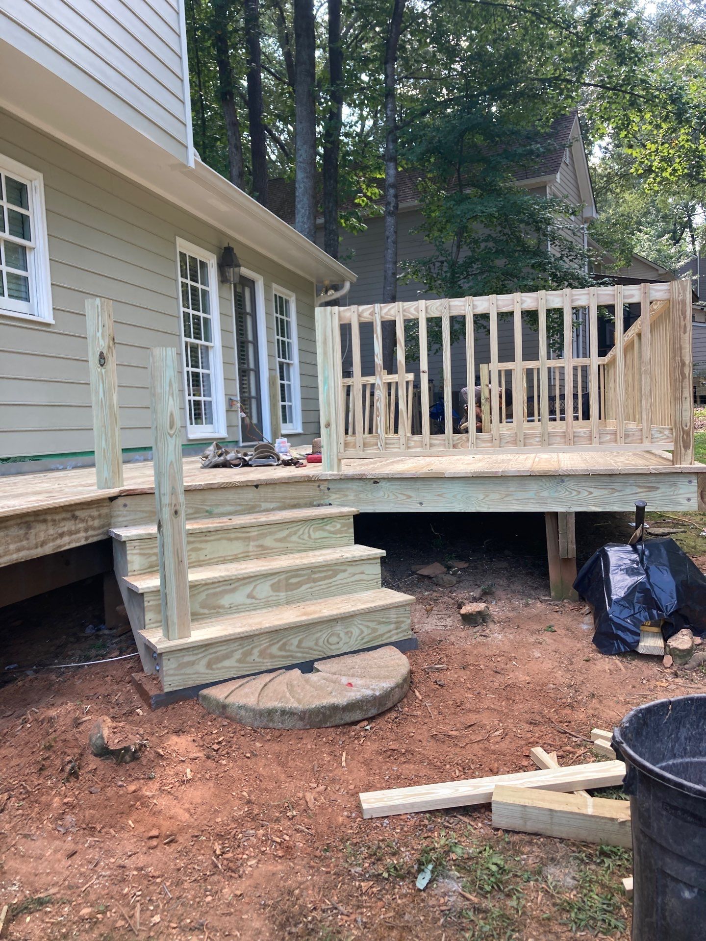 Pressure Treated Wood Resurface by Nelson Exteriors 
