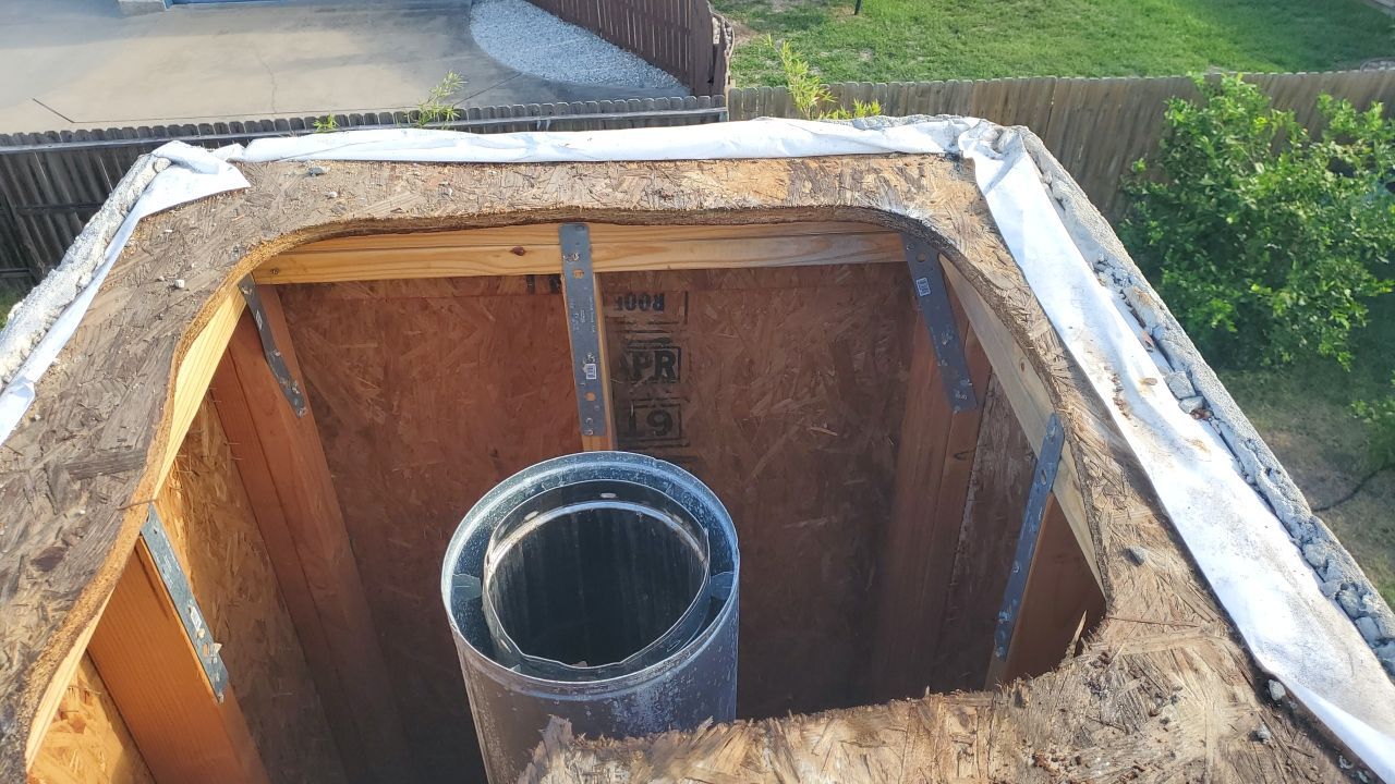 Chimney Cap & Chase Replacement using Custom Fabricated Stainless Steel by Lighthouse Roofing