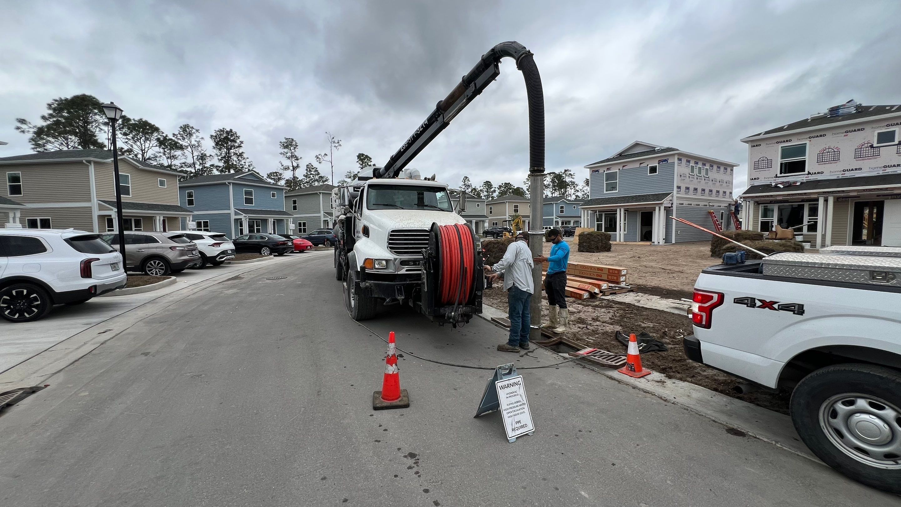 New Community Stormwater System Catch Basin Cleaning by Don Mar, Inc. Storm Water Solutions