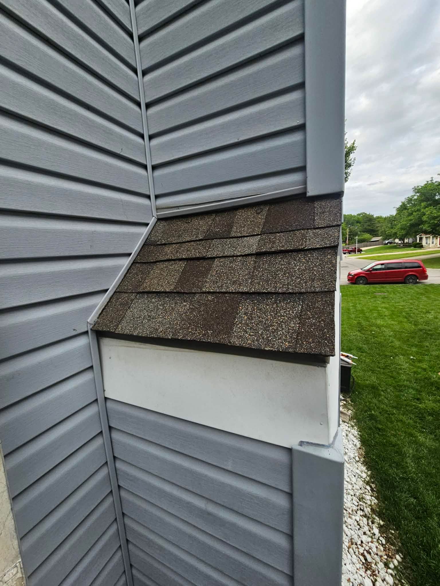 Vinyl Siding and Chimney Flashing Repair in Shawnee by Summit Roofing