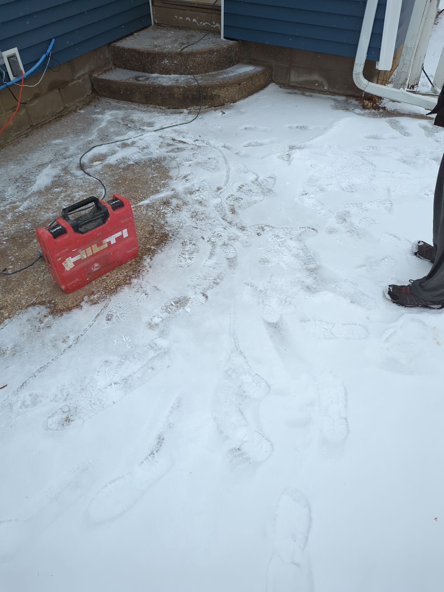 Bowing Wall using Fortress Invisibeams  by ACE Waterproofing & Basement Solutions