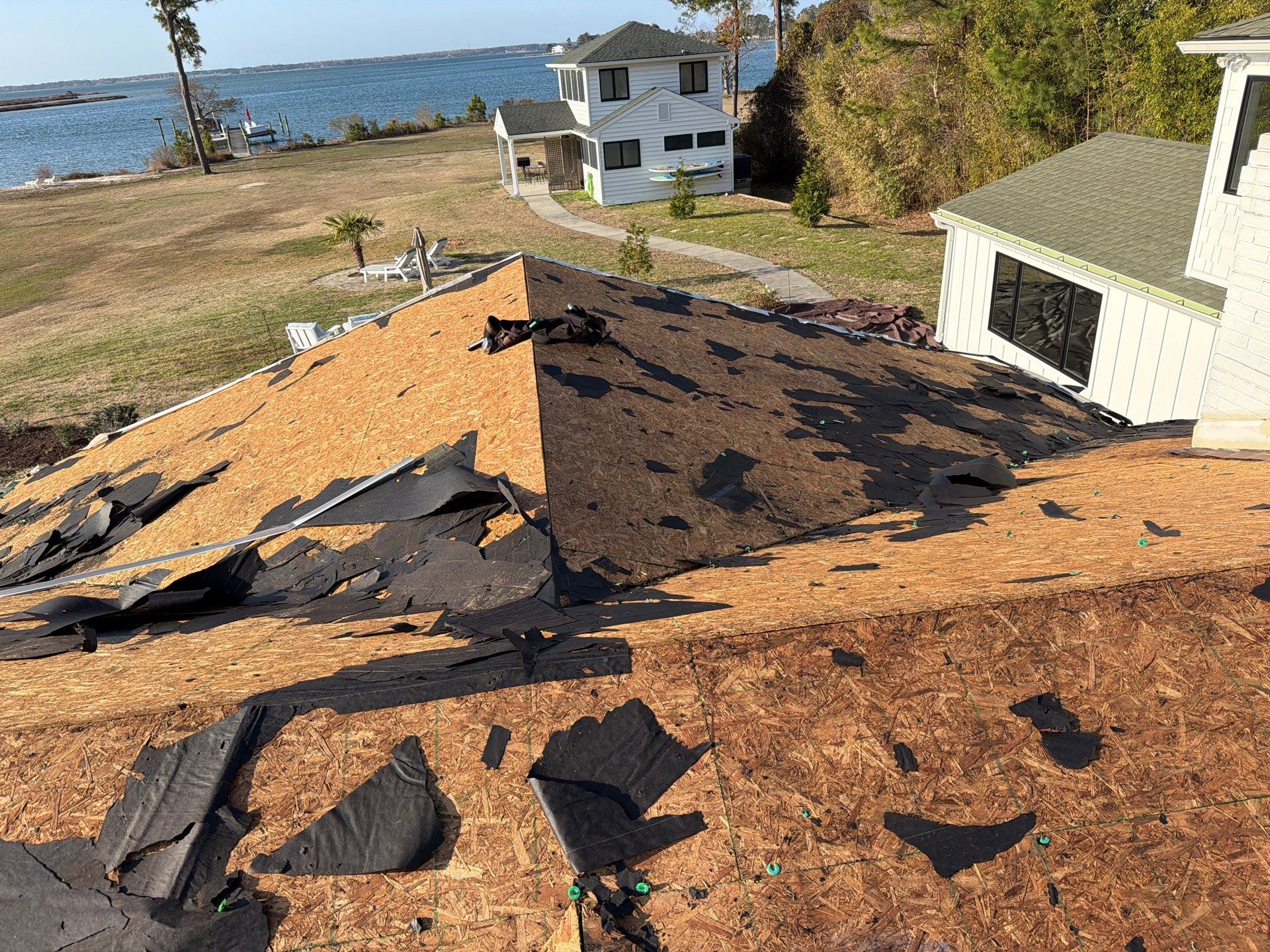Roof Replacement in White Stone by Cade Construction
