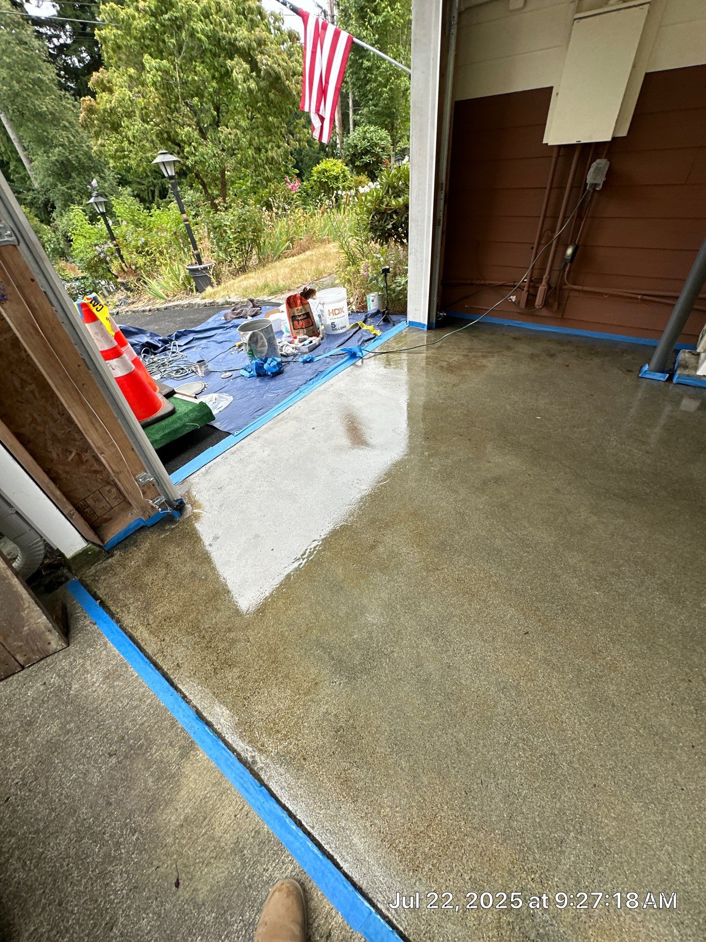 Concrete Garage Epoxy Paint Finish | Everett by Jireh Asphalt & Concrete Inc 