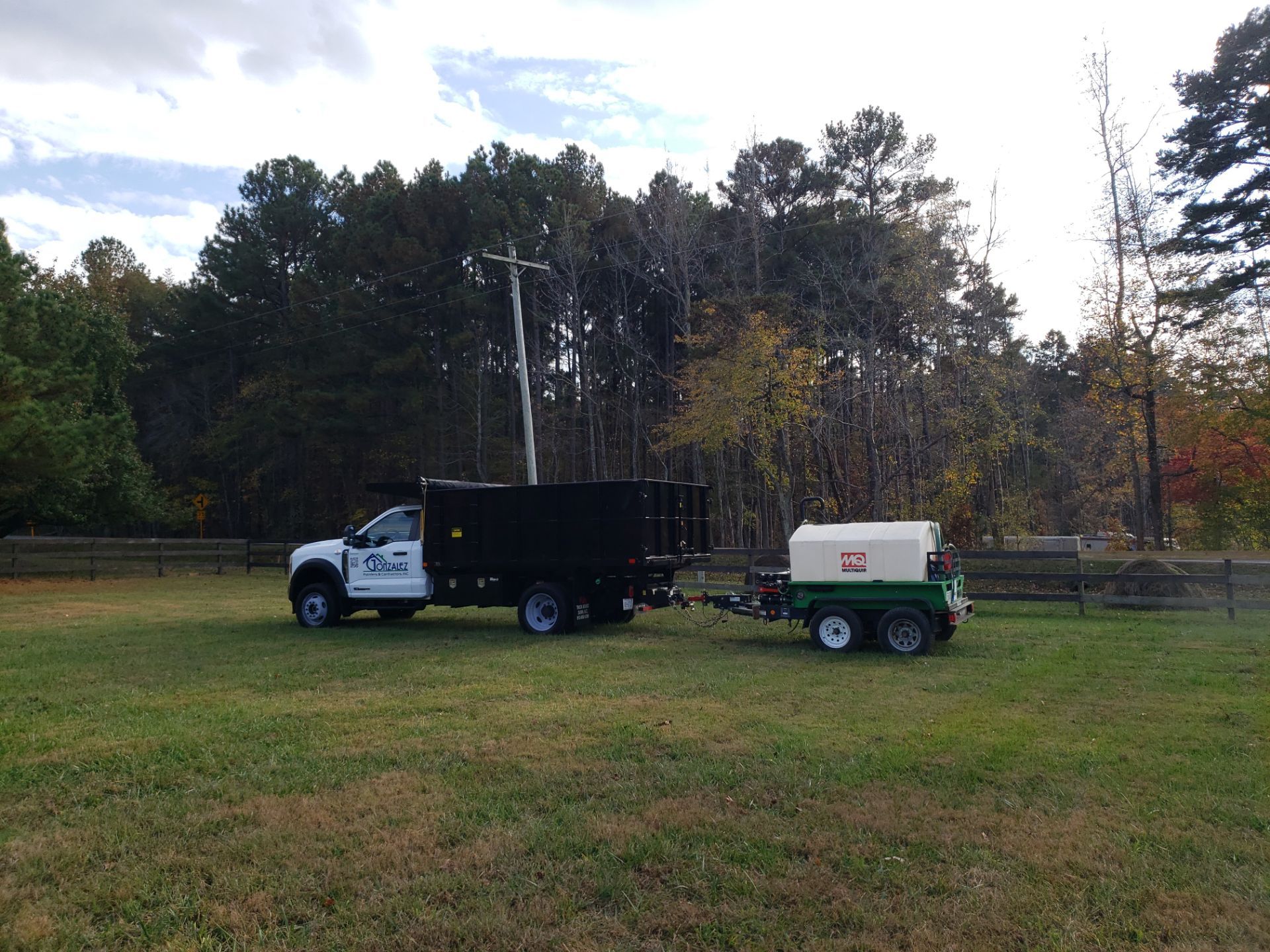 Fence Staining (Farm in Durham NC) by GonzalezPainters & Contractors Inc 