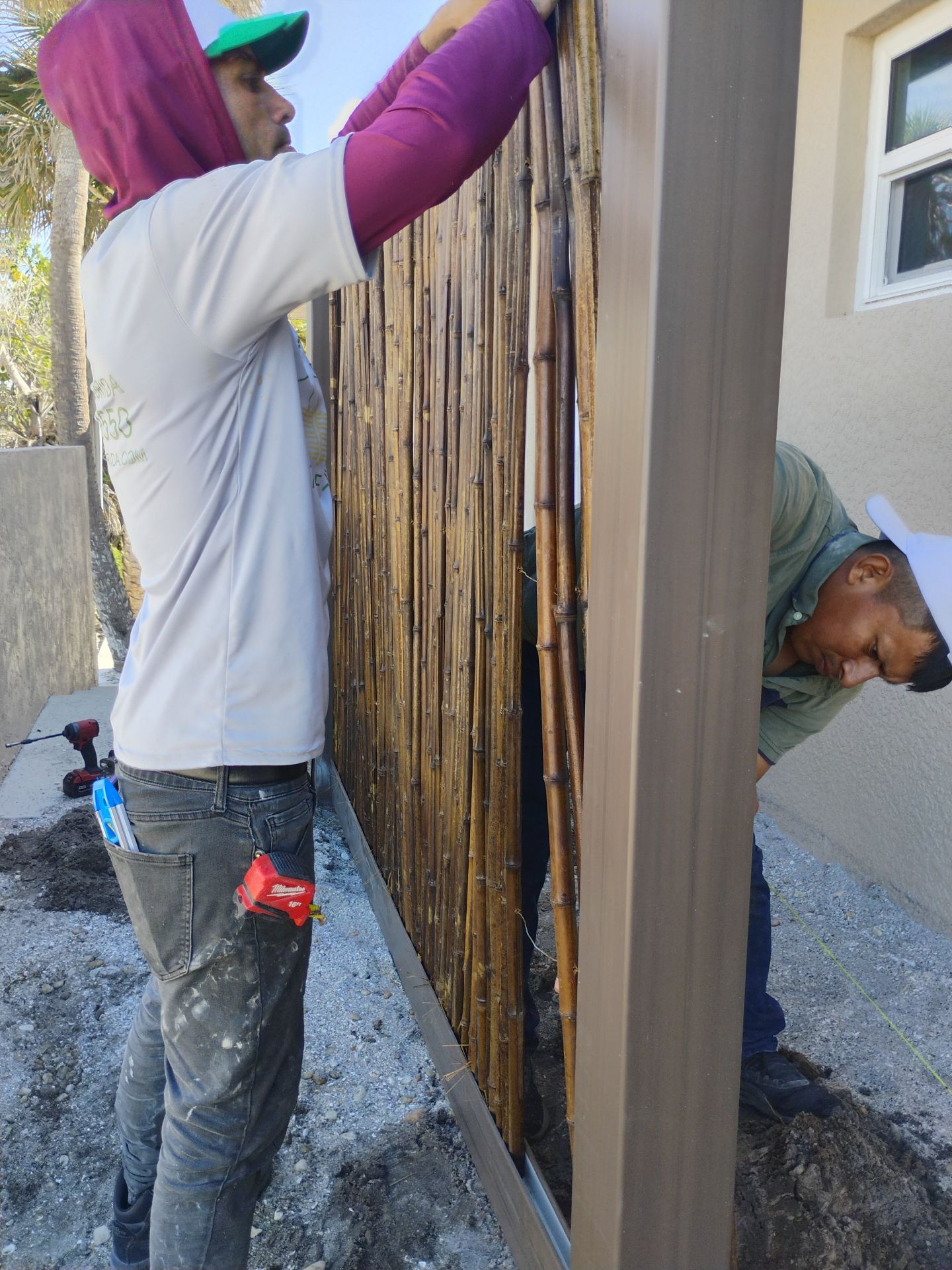 Custom Bamboo Vinyl Fence in Manasota Key by True Fence LLC