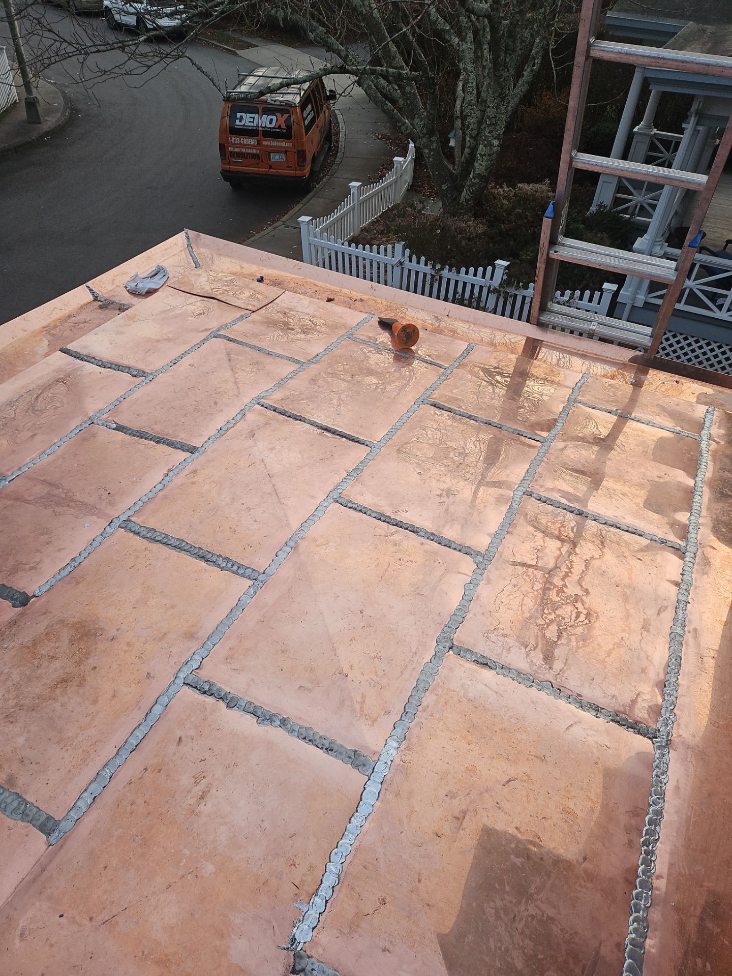 Flat Seam Copper Roof - Newport Residence by Rinaldi Brothers